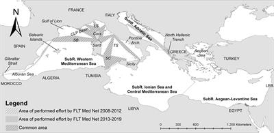 Testing indicators for trend assessment of range and habitat of low-density cetacean species in the Mediterranean Sea
